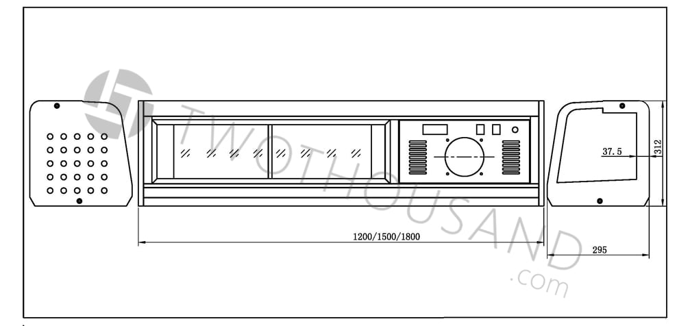 refrigerated sushi case