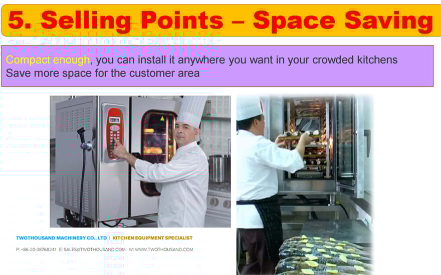 Space Saving of This Combi Oven