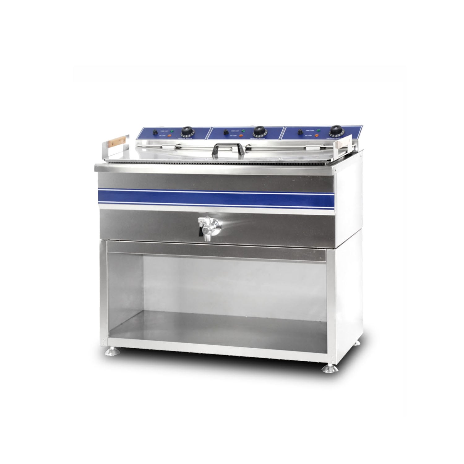 36 L Triple Baskets 9.7KW Table Top Electric Fryer with Stand TT-WE264CG