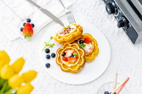 Heavy Duty Waffle Maker with Two Square-shaped TTS-2201