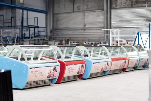 Gelato Ice Cream and Fruit Display Case Freezer