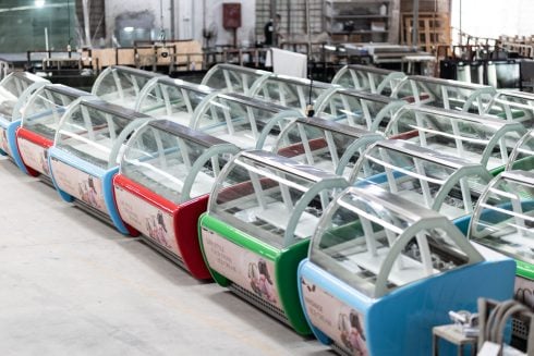 Gelato Ice Cream and Fruit Display Case Freezer