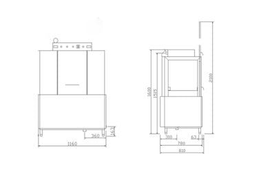 Clean Tank Commercial Conveyor Dishwasher