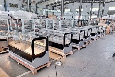 Cubed Ice Cream Showcase Freezer