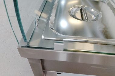 Curved Glass Commercial Bain Marie Food Warmer