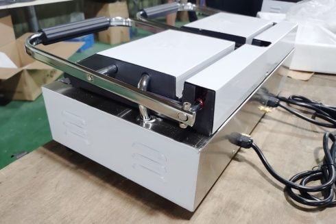 Two Head Double Grooved CE Commercial Sandwich Panini Griddle TT-WE174A