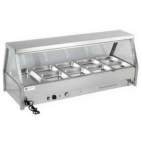 8 + 1 Pans Tilted Glass Commercial Bain Marie Food Warmer TT-WE1271D