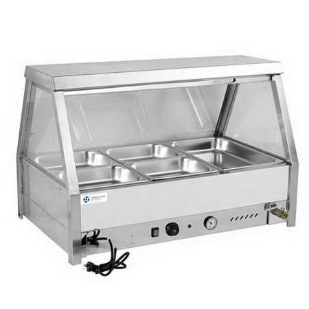 4 + 1 Pans Tilted Glass Commercial Bain Marie Food Warmer TT-WE1271B