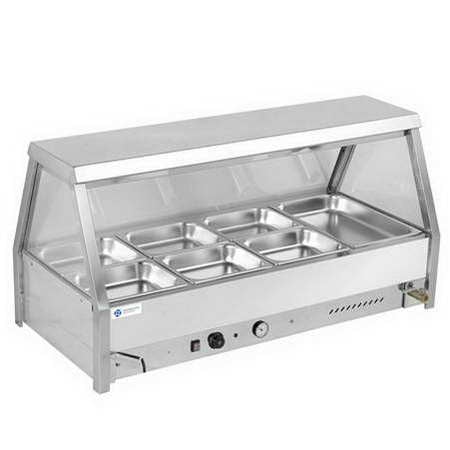 6 + 1 Pans Tilted Glass Commercial Bain Marie Food Warmer TT-WE1271C