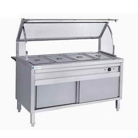 4 GN Pan Glass Cover Commercial Bain Marie Food Warmer TT-WE1200A
