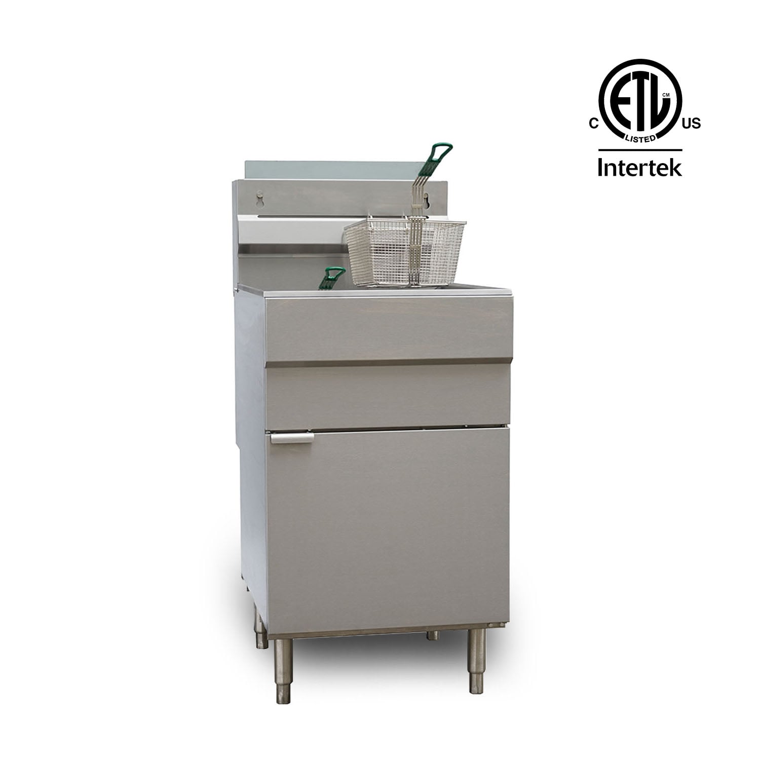 1 Tank 2 Baskets 31-37 L 150000BTU/Hr ETL Commercial Gas Deep Fryer GF150