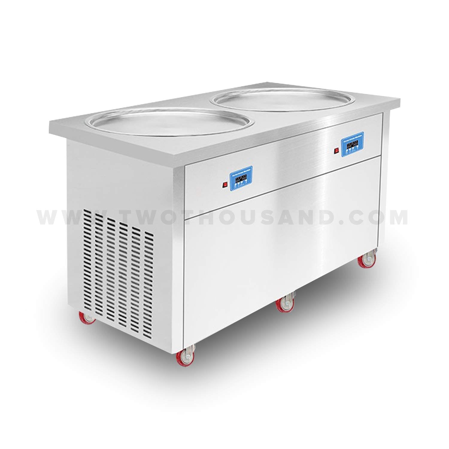 Double Round Pan 2 Compressors Cold Stone Ice Cream Machine TT-CB4FR - Image 2