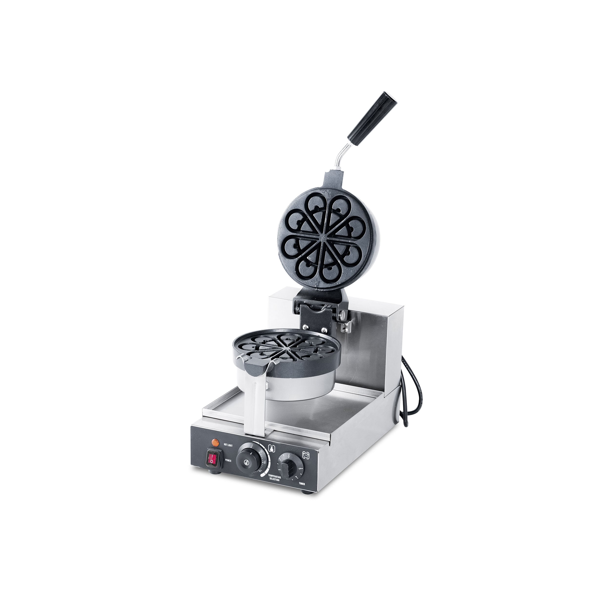 Electric Rotatable Drop Shape Waffle Maker Machine with Single Plate TTS-2216