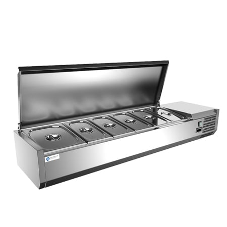 GN1/3 X 7 Stainless Steel Mega Top Salad Prep Refrigerator TT-MD333D-2