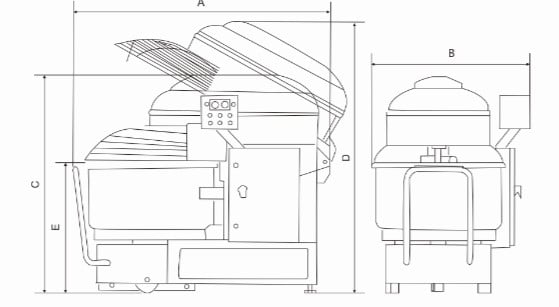spiral dough mixer Structure diagram