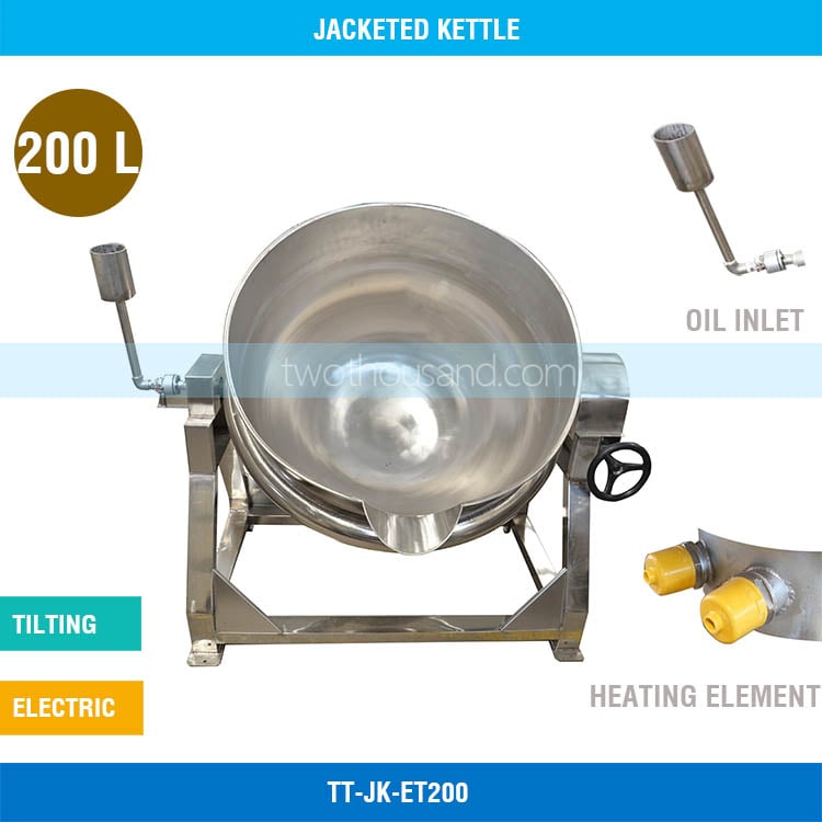 200L Dia. 800mm Electric Tilting Jacketed Kettle TT-JK-ET200