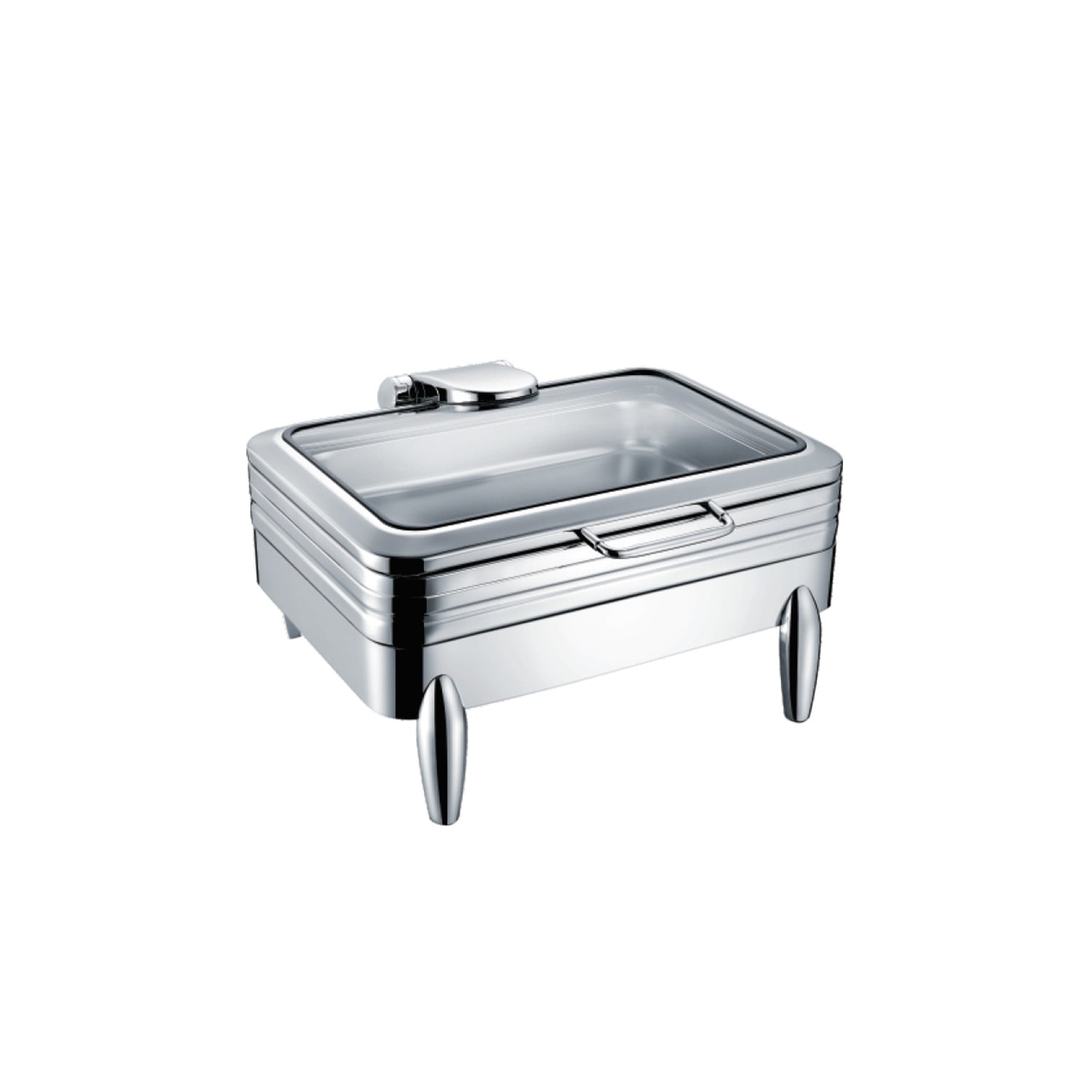 9L 620x490x325 MM Glass Top Rectangular Stainless Steel Chafing Dish TT-YD-4012 - Image 2