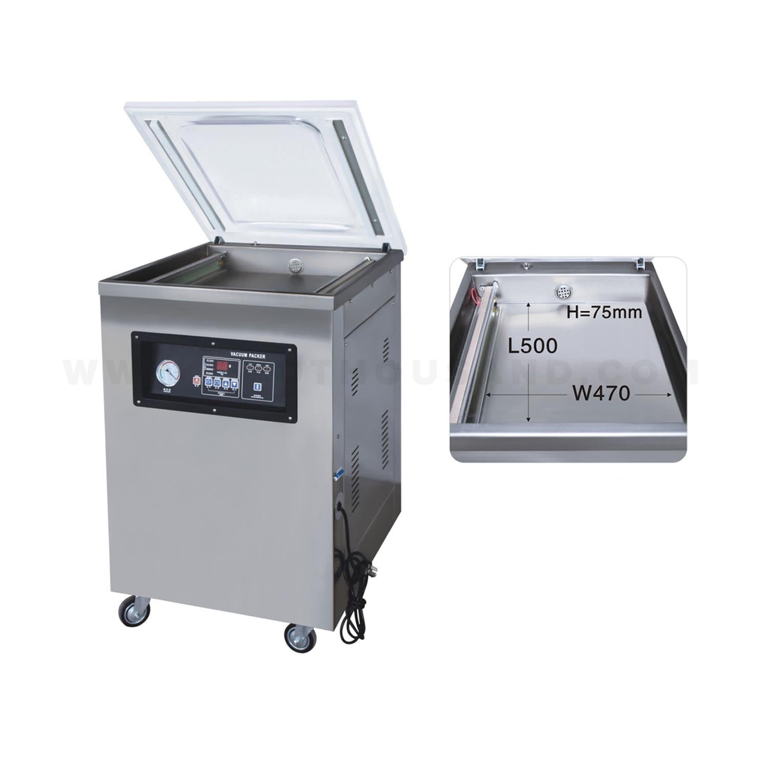 500X10 MM CE Single Seal Bar Stand Commercial Vacuum Packaging Machine DZ500/2D/B - Image 2