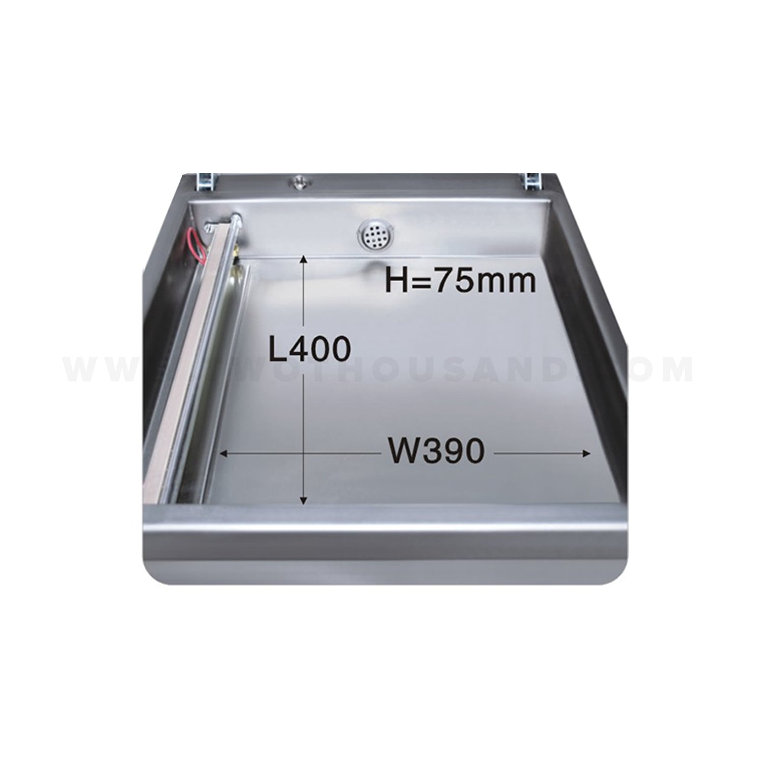 400X10MM Single Seal Bar Table Chamber Vacuum Packaging Machine DZ400/B - Image 3