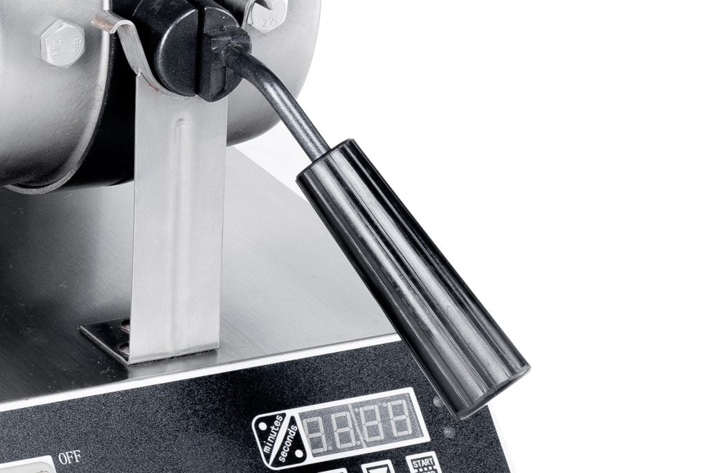 4 Pieces Grid Non-Stick Rotating Belgian Waffle Maker Machine TTS-2205E - Closing Waffle Maker Side View