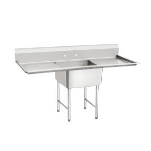 Stainless Steel 304 Sinks Table Commercial Kitchen with Drain Board