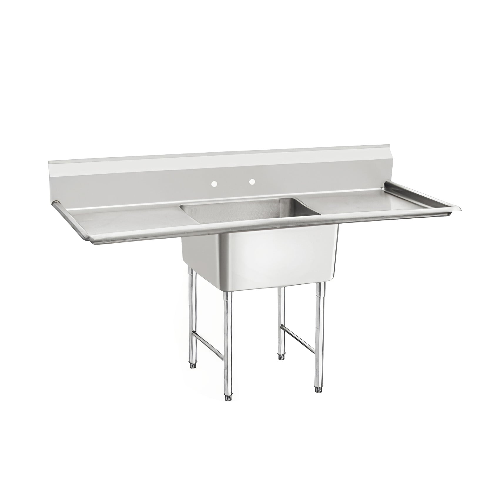 Stainless Steel 304 Sinks Table Commercial Kitchen with Drain Board