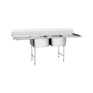 Commercial Working Table 2 Compartment Sink for Restaurant, Kitchen