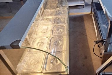Curved Glass Double-Layer Table Top Bain Marie