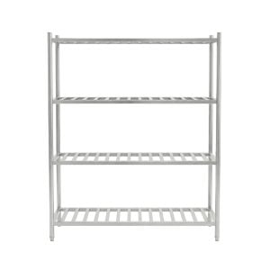 4 Tiers L1800XW500 MM Stainless Steel Restaurant Ladder Shelving 1.2 mm TT-BC311C-1
