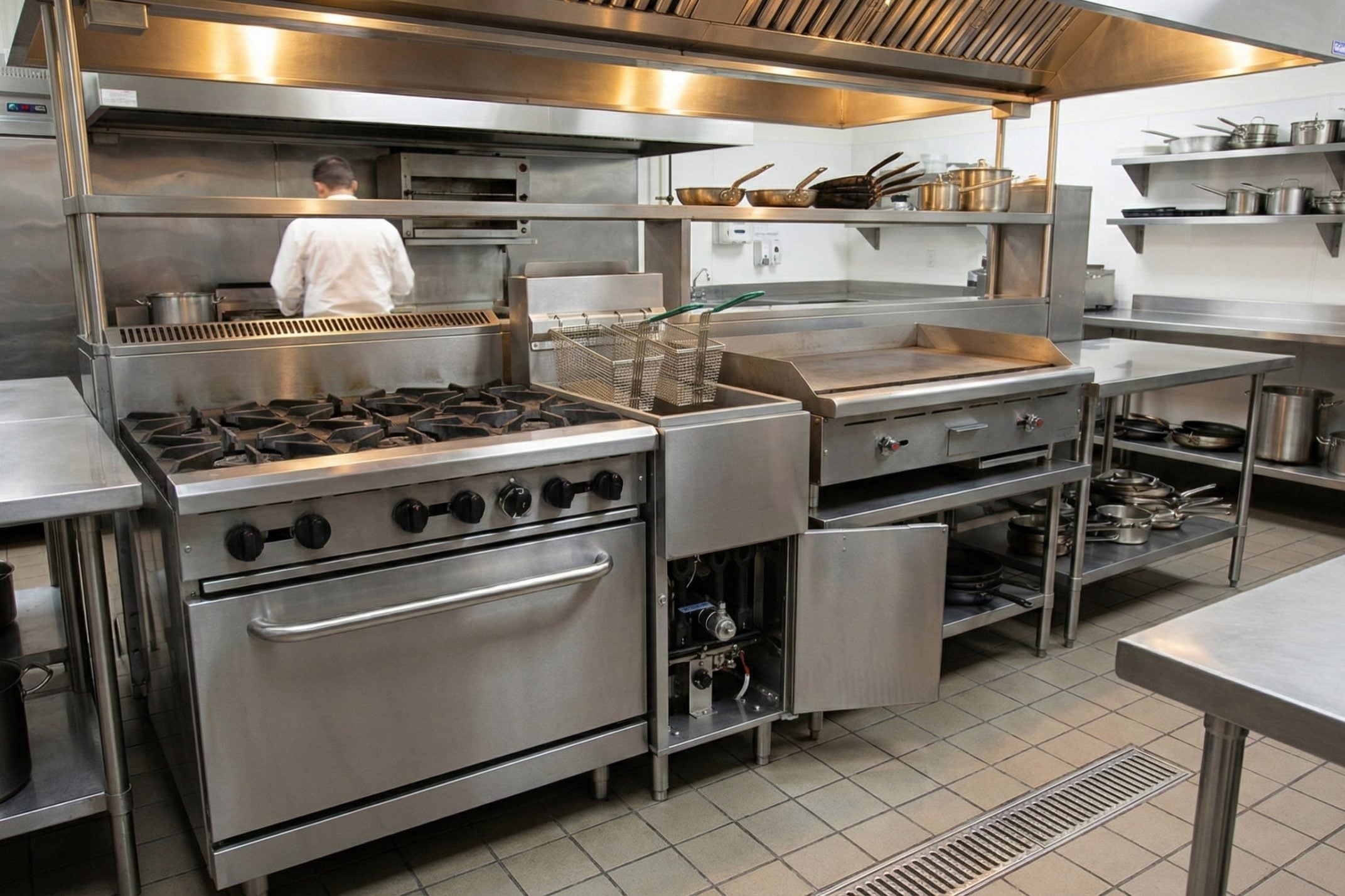Opened Gas Fryer